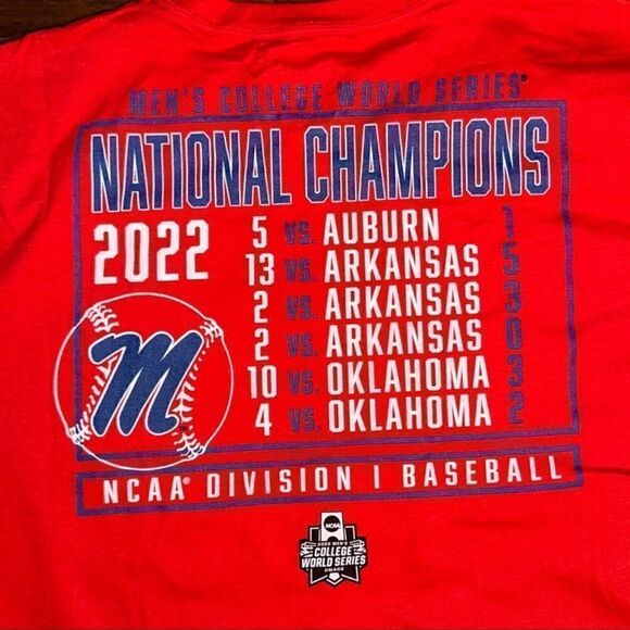 2022 Ole Miss Men’s World Series T-Shirt - Picture 4 of 5